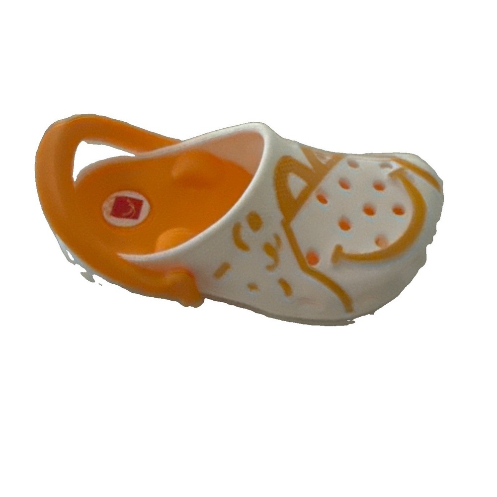 2024 McDonald's Mini Crocs Keychain Happy Meal Toy #8 White Smile Logo